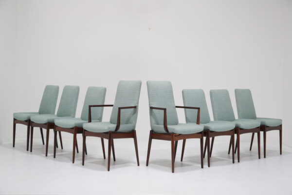 Robert Heritage 'Hamilton' Dining Chairs: Set of 8 Exotic Rosewood Chairs for Archie Shine, UK, 1960s
