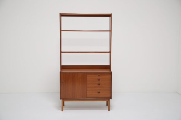 Vintage Swedish Teak Two-Part Bookcase Unit, 1960s.